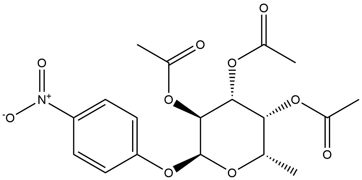 α-L-Galactopyranoside, 4-nitrophenyl 6-deoxy-, 2,3,4-triacetate Struktur