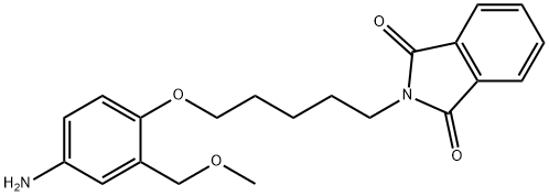 1H-Isoindole-1,3(2H)-dione, 2-[5-[4-amino-2-(methoxymethyl)phenoxy]pentyl]- Struktur