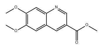 3-Quinolinecarboxylic acid, 6,7-dimethoxy-, methyl ester Struktur