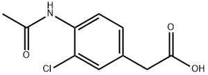 Benzeneacetic acid, 4-(acetylamino)-3-chloro- Struktur