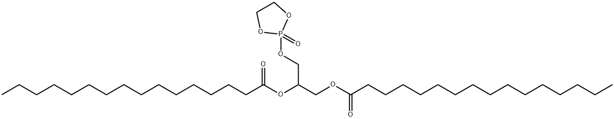 Hexadecanoic acid, 1,1'-[1-[[(2-oxido-1,3,2-dioxaphospholan-2-yl)oxy]methyl]-1,2-ethanediyl] ester Struktur