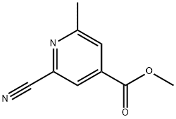 4-Pyridinecarboxylic acid, 2-cyano-6-methyl-, methyl ester Struktur