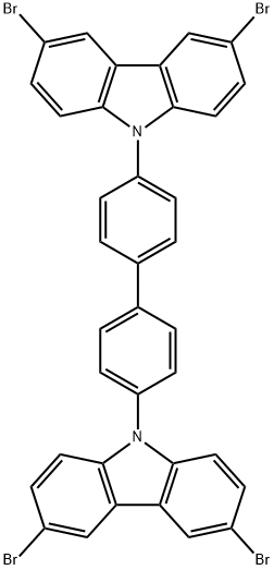 4,4’-bis(4,4’-bis(N-bromocarbazolyl)biphenyl) Struktur