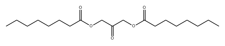 Octanoic acid, 1,1'-(2-oxo-1,3-propanediyl) ester Struktur