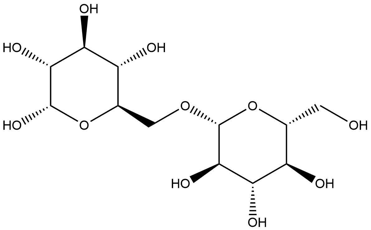 α-D-Glucopyranose, 6-O-β-D-glucopyranosyl- Struktur