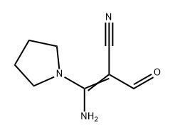 2-Propenenitrile, 3-amino-2-formyl-3-(1-pyrrolidinyl)- Struktur