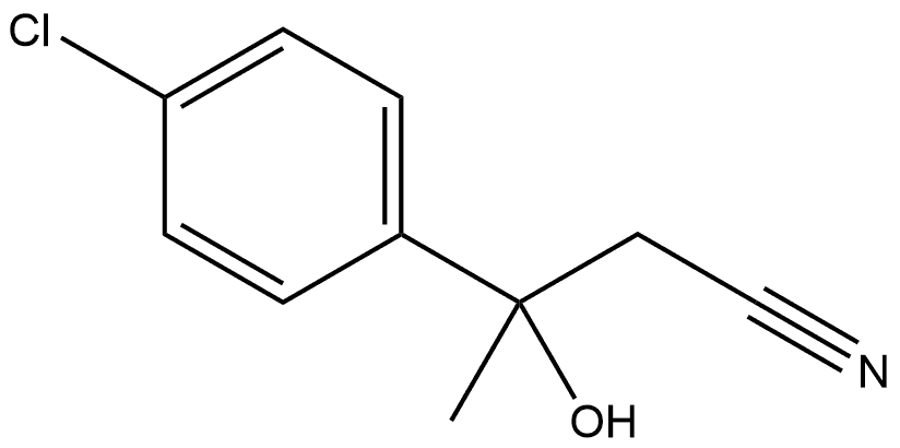 Benzenepropanenitrile, 4-chloro-β-hydroxy-β-methyl- Struktur