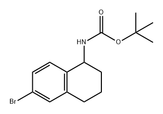 Carbamic acid, N-(6-bromo-1,2,3,4-tetrahydro-1-naphthalenyl)-, 1,1-dimethylethyl ester Struktur