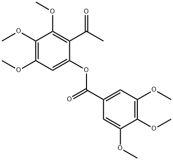 Benzoic acid, 3,4,5-trimethoxy-, 2-acetyl-3,4,5-trimethoxyphenyl ester Struktur