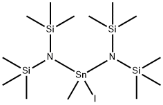 Stannanediamine, 1-iodo-1-methyl-N,N,N',N'-tetrakis(trimethylsilyl)- Struktur