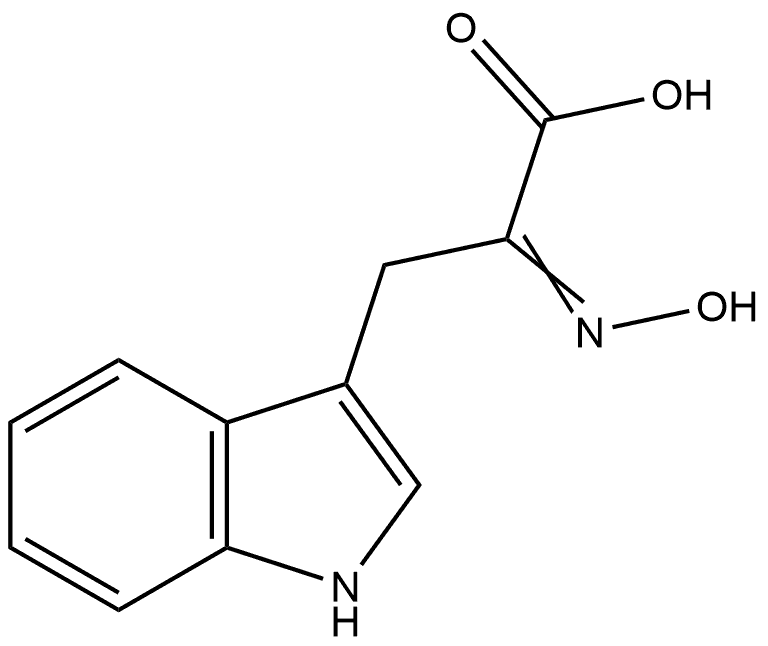 1H-Indole-3-propanoic acid, α-(hydroxyimino)- Struktur