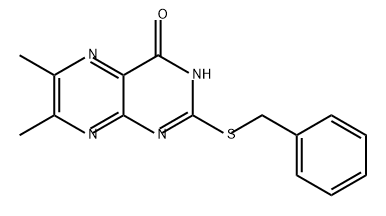 4(3H)-Pteridinone, 6,7-dimethyl-2-[(phenylmethyl)thio]-