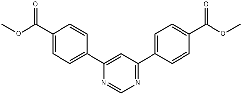 Benzoic acid, 4,4'-(4,6-pyrimidinediyl)bis-, dimethyl ester (9CI) Struktur