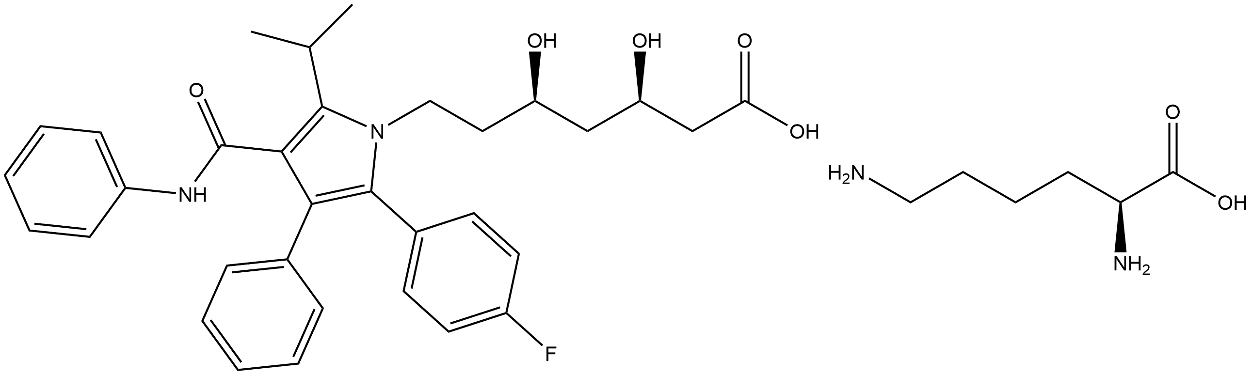 Atorvastatin lysine Struktur