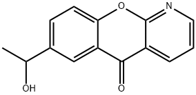 5H-[1]Benzopyrano[2,3-b]pyridin-5-one, 7-(1-hydroxyethyl)- Struktur