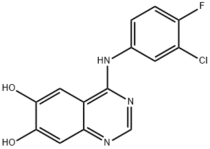 6,7-Quinazolinediol, 4-[(3-chloro-4-fluorophenyl)amino]- Struktur