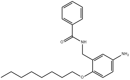 Benzamide, N-[[5-amino-2-(octyloxy)phenyl]methyl]- Struktur