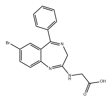 Glycine, N-(7-bromo-5-phenyl-3H-1,4-benzodiazepin-2-yl)-