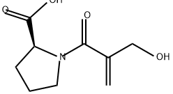 L-Proline, 1-[2-(hydroxymethyl)-1-oxo-2-propen-1-yl]- Struktur