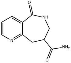 5H-Pyrido[3,2-c]azepine-8-carboxamide, 6,7,8,9-tetrahydro-5-oxo- Struktur