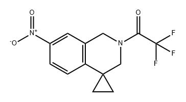 Ethanone, 1-(2',3'-dihydro-7'-nitrospiro[cyclopropane-1,4'(1'H)-isoquinolin]-2'-yl)-2,2,2-trifluoro- Struktur