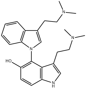 [1,4'-Bi-1H-indol]-5'-ol, 3,3'-bis[2-(dimethylamino)ethyl]- Struktur