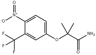 Propanamide, 2-methyl-2-[4-nitro-3-(trifluoromethyl)phenoxy]- Struktur