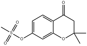 4H-1-Benzopyran-4-one, 2,3-dihydro-2,2-dimethyl-7-[(methylsulfonyl)oxy]- Struktur