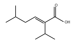 2-Hexenoic acid, 5-methyl-2-(1-methylethyl)-, (E)- (9CI) Struktur