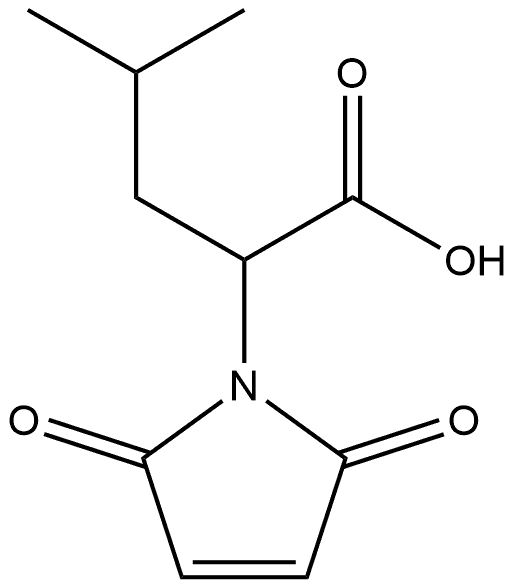 2-Maleimido-4-methylpentanoic acid Struktur