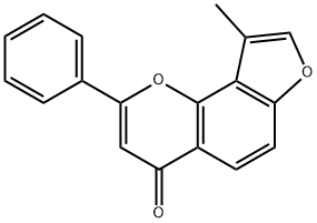 4H-Furo[2,3-h]-1-benzopyran-4-one, 9-methyl-2-phenyl- Struktur