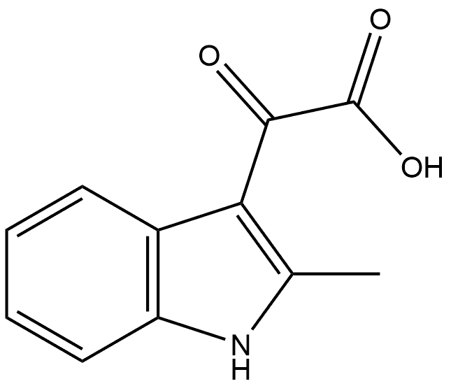 2-(2-methyl-1H-indol-3-yl)-2-oxoacetic Acid Struktur