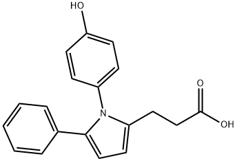 1H-Pyrrole-2-propanoic acid, 1-(4-hydroxyphenyl)-5-phenyl- Struktur