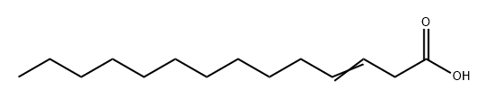 3-tetradecenoic acid Struktur