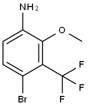 Benzenamine, 4-bromo-2-methoxy-3-(trifluoromethyl)- Struktur