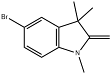 1H-Indole, 5-bromo-2,3-dihydro-1,3,3-trimethyl-2-methylene- Struktur