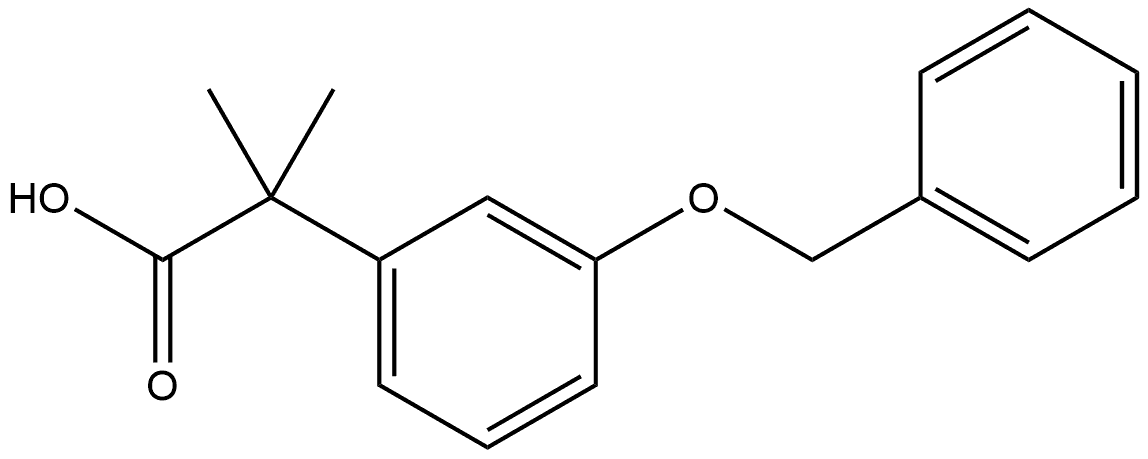 2-(3-(benzyloxy)phenyl)-2-methylpropanoic acid Struktur