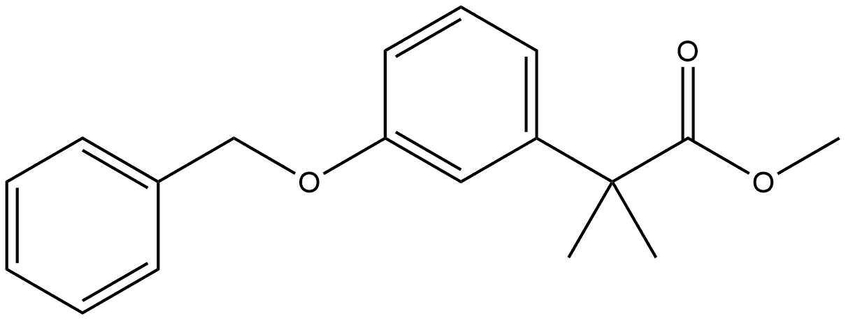 methyl 2-(3-(benzyloxy)phenyl)-2-methylpropanoate Struktur