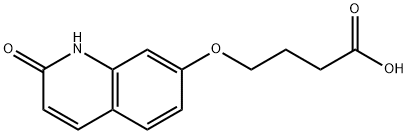 Butanoic acid, 4-[(1,2-dihydro-2-oxo-7-quinolinyl)oxy]- Struktur