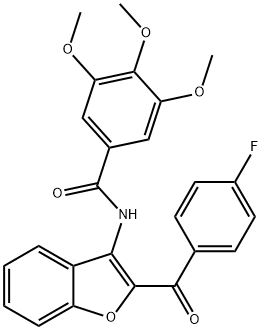 Benzamide, N-[2-(4-fluorobenzoyl)-3-benzofuranyl]-3,4,5-trimethoxy- Struktur