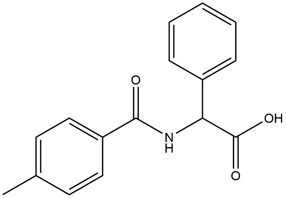 Benzeneacetic acid, α-[(4-methylbenzoyl)amino]- Struktur