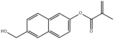 2-Propenoic acid, 2-methyl-, 6-(hydroxymethyl)-2-naphthalenyl ester Struktur