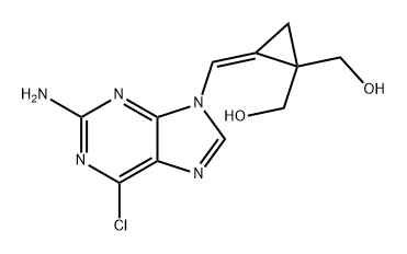 1,1-Cyclopropanedimethanol, 2-[(2-amino-6-chloro-9H-purin-9-yl)methylene]-, (2Z)- Struktur