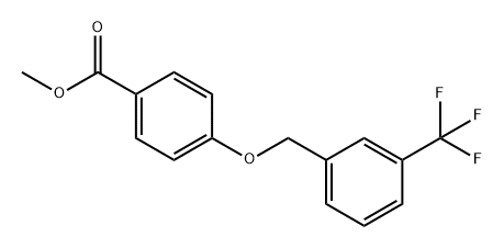 Benzoic acid, 4-[[3-(trifluoromethyl)phenyl]methoxy]-, methyl ester Struktur