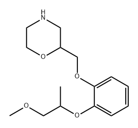 Morpholine, 2-[[2-(2-methoxy-1-methylethoxy)phenoxy]methyl]- Struktur