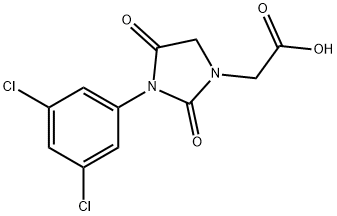 1-Imidazolidineacetic acid, 3-(3,5-dichlorophenyl)-2,4-dioxo- Struktur