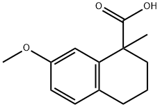 1-Naphthalenecarboxylic acid, 1,2,3,4-tetrahydro-7-methoxy-1-methyl- Struktur