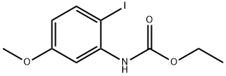 Carbamic acid, (2-iodo-5-methoxyphenyl)-, ethyl ester (9CI) Struktur