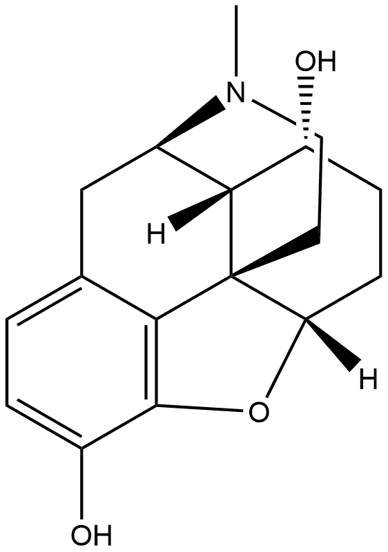 4,5α-Epoxy-17-methylmorphinan-3,8β-diol Struktur