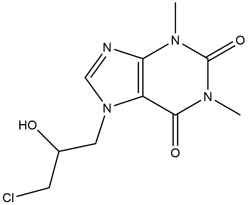 1H-Purine-2,6-dione, 7-(3-chloro-2-hydroxypropyl)-3,7-dihydro-1,3-dimethyl-, (+)-